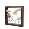 Wooden frame with ceramic kites Wooden frame with ceramic kites